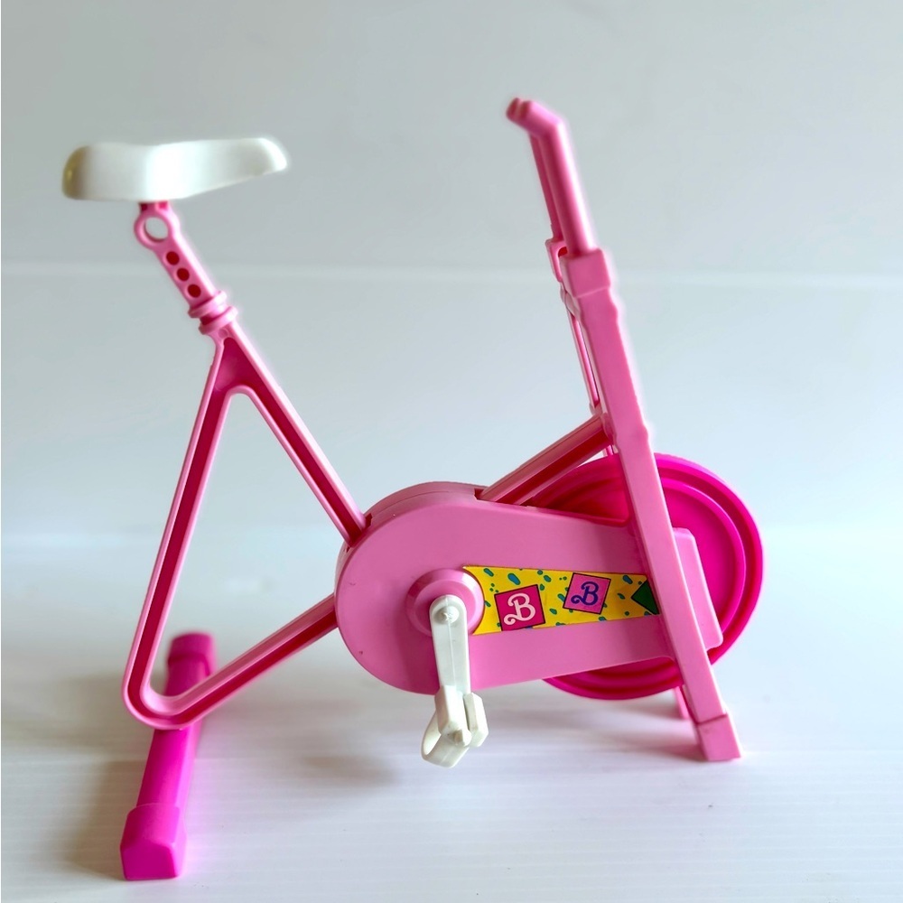 Vintage Barbie 1990 Dress N Play Workout Center Bike
